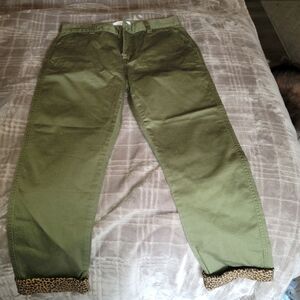 Current and Elliit chinos with leopard cuff